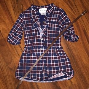 Toddler girls dress with belt